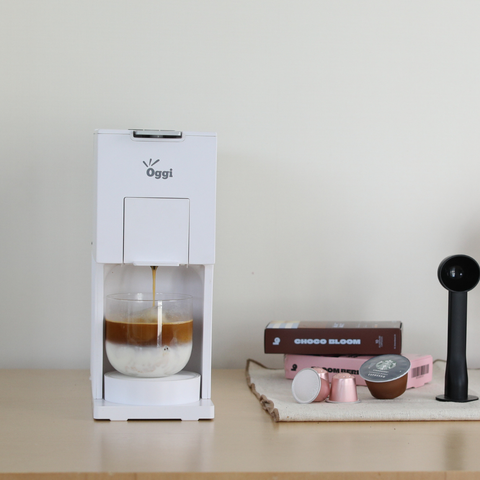 Oggi Pixel เครื่องชงกาแฟแคปซูล 3 in1 แรงดัน 20 บาร์ ดีไซน์มินิมอล รองรับ Nespresso / Dolce Gusto / กาแฟบด ประกัน 1 ปีไทย