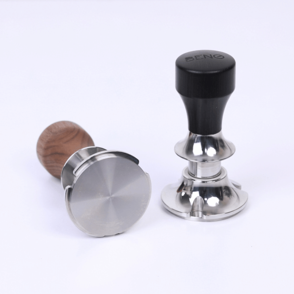 Vintage Spring Tamper แทมป์เปอร์กดกาแฟแบบสปริงด้ามไม้วอลนัทและไม้อาฟริกา
